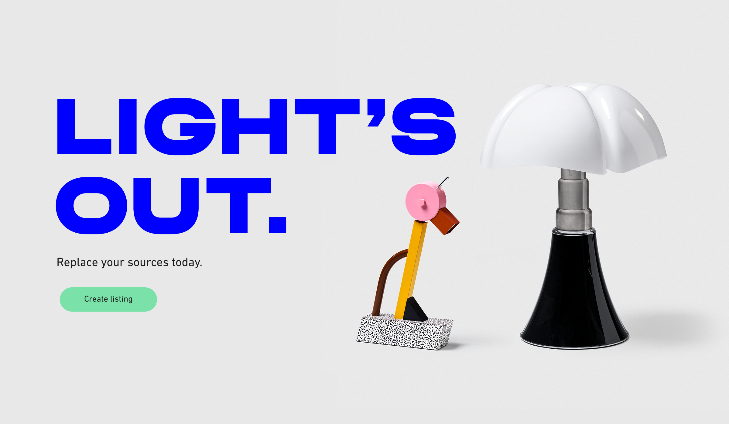 lamp on chair